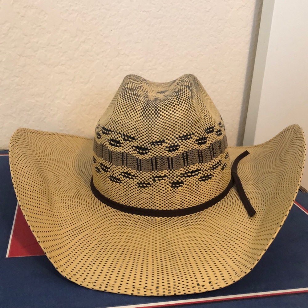 American Hat Makers Straw Cowboy Hat Medium